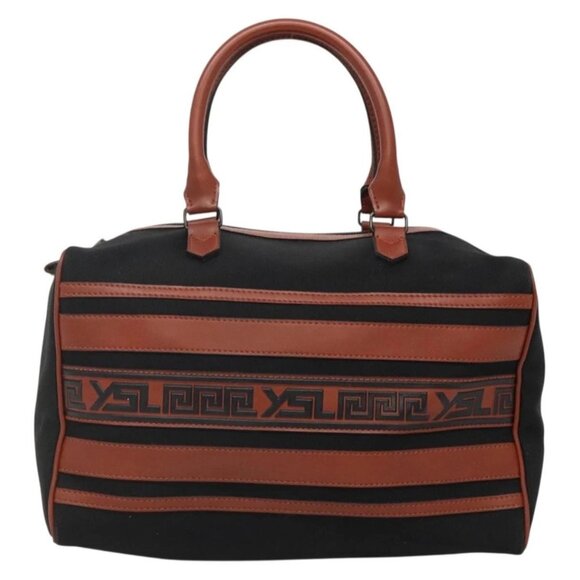 SAINT LAURENT Hand Bag Canvas Brown Auth BA4050 - Picture 2 of 16